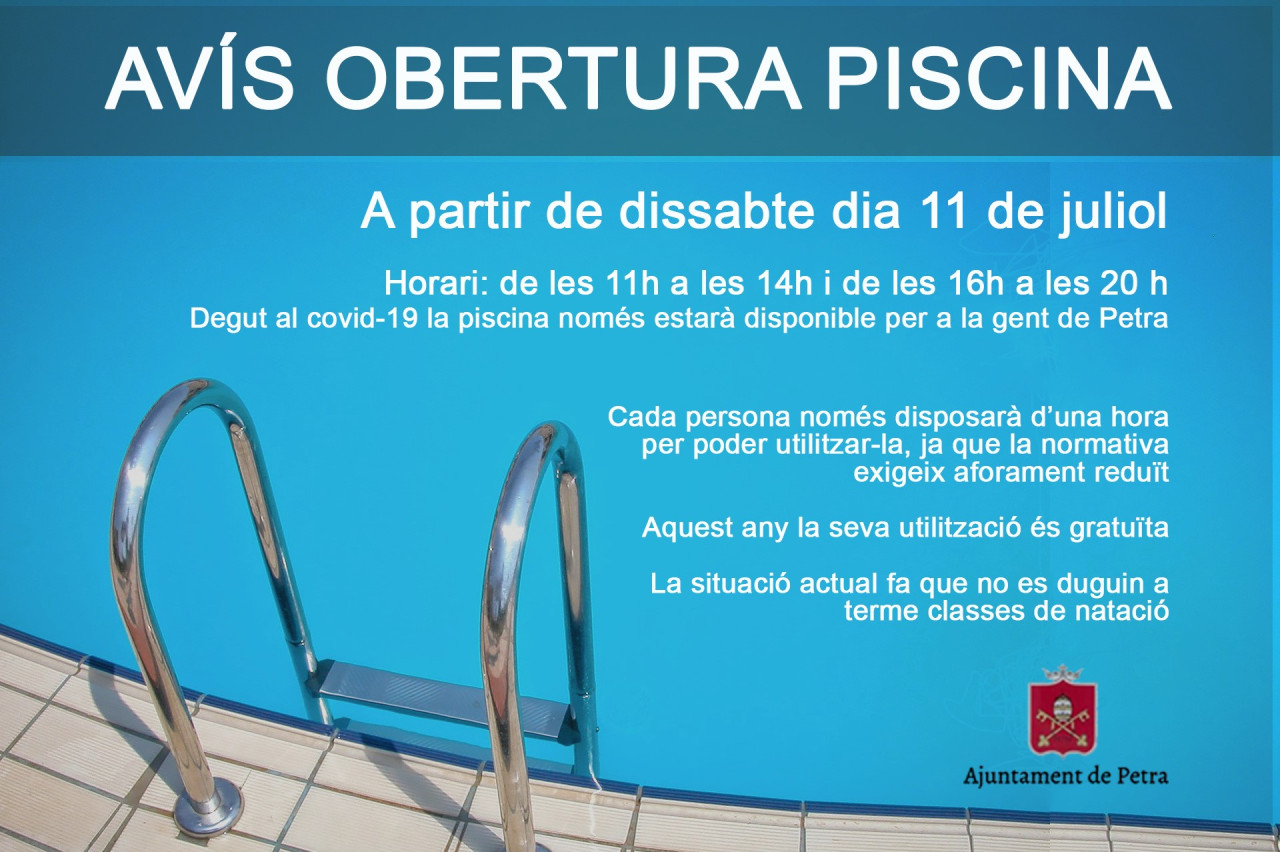 Obertura piscina