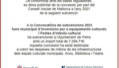 Concessio equipaments culturals 2021